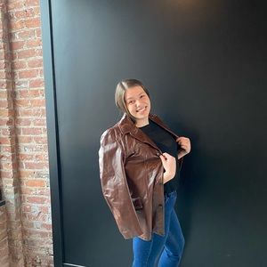 Vintage Genuine Leather Coat